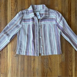 LOFT striped jacket - women’s medium NWT